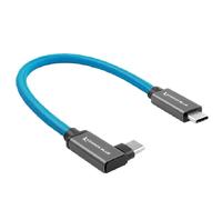 Kondor Blue USB C to USB C High Speed Cable for SSD Recording - Right Angle (12")