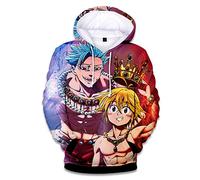 KONDZ Uomini Donne Anime con Cappuccio I Sette Peccati Capitali Felpe Uomini Ragazzo Felpa I Sette Peccati Capitali Felpa Ragazzi Ragazze Abbigliamento