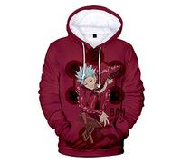 KONDZ Uomini Donne Anime con Cappuccio I Sette Peccati Capitali Felpe Uomini Ragazzo Felpa I Sette Peccati Capitali Felpa Ragazzi Ragazze Abbigliamento