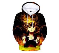 KONDZ Uomini Donne Anime con Cappuccio I Sette Peccati Capitali Felpe Uomini Ragazzo Felpa I Sette Peccati Capitali Felpa Ragazzi Ragazze Abbigliamento