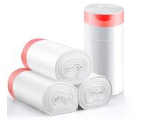 KONE - Piccoli sacchetti per la spazzatura, 192 pezzi, 4 galloni, con coulisse, extra spessi, in plastica, per bagno, camera da letto, ufficio, auto, cucina, casa