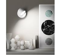 KONEC Applique LED 6W 457LM 3000K in metallo verniciato bianco diffusore satinato