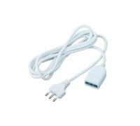 KONELCO S.p.A. GBC Prolunga elettrica da 5 metri, cavo elettrico bianco 10A/16A, cavo di alimentazione H05VV-F