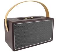Konex audio Altoparlante amplificato portatile dal design vintage con Bluetooth 5.1 K-Three, DSP integrato - 3 vie - Potenza 240 W - Ingresso AUX - USB. Suono ricco e potente.