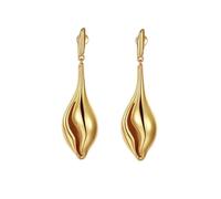 KONFEN 18K Orecchini Lunghi Donna, Metallo Oro, Elegante Teardrop Earring Chunky Geometria Anallergici Grandi Gioielli Regali per Ragazze (Oro)
