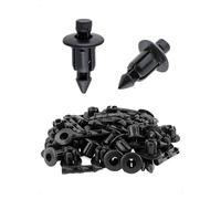 KONFEN 50 Pezzi 6MM Rivetti in Plastica Set, Clip di Plastica Rivet Universali di Fissaggio per Carenatura Pannello Moto Auto Trim Fermagli Parafanghi Sportelli Tipo Spinta Ritegno Clip, Nero