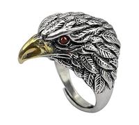 KONFEN Anello Argento Uomo, Aquila Anelli Regolabile Mignolo Veretta, Annelli Regolabili Animali Mignolo Pollice Uncharted Vintage Semplice Moda Gioielleria Regalo