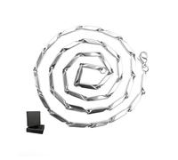 KONFEN Collana Uomo Acciaio Inox, 3mm * 22" Collane di Pastiglie Acciaio Inox, 55cm Catena Chain Catenina Rapper Hip Hop, Retrò Catenella Acciaio Inossidabile Ragazzo