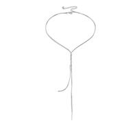 KONFEN Donna Collane lunghe a Y, Elegante collana lunga con nappe a V per abiti da festa, Catena di serpenti in acciaio titanio incrociati Regali per amanti (2 stili, oro/argento)