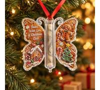 KONFEN Etichetta regalo di Natale da appendere, un tocco personale per regalare denaro su un pacchetto sotto l'albero o vicino a una busta, pupazzo di pan di zenzero