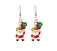 KONFEN Orecchini a Cerchio per le Donne, Orecchini in Lega con Forma di Babbo Natale, Gioielli Fortunati a Forma di Campana per le Ragazze, Piercing Cartilagine Capodanno Regali Natale