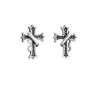 KONFEN Orecchini Croce Argento, Orecchini Croce Piccolo per Donna Uomo, Cross Earrings Orecchino Piccoli Orrichine Piccolo Nichel Free Anallergici Gioielli Regali per Donne Ragazze Uomini