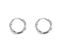 KONFEN Orecchini donna Creoli Eternity Infinity Mobius, orecchini a bottone cerchio gancio regolabili Gioielli classici lucidi Donna Ragazza, argento