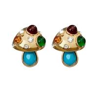 KONFEN Orecchini Fungo Argento 925, Orecchino Turchese in Argento Sterling Donna con Fungo Colorato, Orecchino Elegante Orrichine Earrings Nichel Free Anallergici Regali per Ragazze