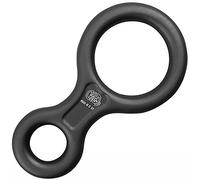 Kong. 8 Classic - Discensore in Alluminio. Controllo Fluido della Discesa. Per Corde 9-12mm. Leggero e Resistente. Made in Italy. Certificato EN 15151-2 UIAA. Peso 110g. Nero