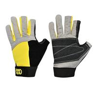 Kong. Alex Gloves. Guanti Tecnici da Arrampicata e Soccorso. 3 Dita Scoperte. in Pelle con Palmo Rinforzato in Kevlar®. Dorso Traspirante Elasticizzato. EN 388. Taglia XS