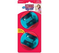 Kong Gioco per Cani Palla Squeezz in Gomma Tpr con Squeaker 2 pezzi L Diametro 8 cm