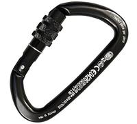 Kong. Guide Screw Sleeve. Moschettone in Alluminio con Ghiera a Vite. Forma a D. Alto Carico. Sistema Keylock anti-impiglio. Certificazione EN 362/B, EN 12275/B, UIAA, EAC. Peso 78g.