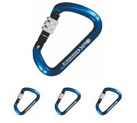 Kong. Large Multiuse Screw Sleeve. Moschettone in Alluminio. Sistema Keylock, Apertura Extra-Large. Arrampicata e Alpinismo. Made in Italy. CE EN 12275 CE EN 362/B UIAA. 27 kN di carico. Peso 73g.