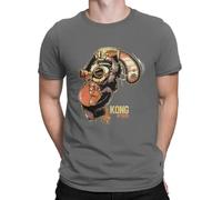 Kong Mask Fun Tee The Monkey King Men's T-Shirt Grey XXL