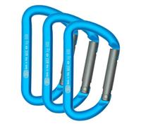 Kong. Mini D. Moschettone Portachiavi o Supporto Accessori. In Lega di Alluminio. Colori Vari: scelta non disponibile. 80x44mm. Made in Italy. 1 Unità. Peso 26g (Confezione da 3)
