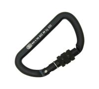 Kong. Mini D Screw. Moschettone Portachiavi in Alluminio con Ghiera a Vite. Ultra Leggero e Resistente. Ideale per Portachiavi e Accessori. Made in Italy. 1 Pezzo. Peso 32g. Nero