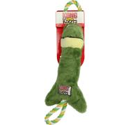 KONG Nodi da Strattonare Rana Durevole Giocattolo Cane - 40x14 CM Verde Traino