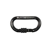 Kong Italy Oval Alu Classic Screw Sleeve, Moschettone Ovale in Alluminio, Nero