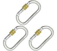 Kong. Oval Steel Classic Screw Sleeve. Moschettone Ovale in Acciaio al Carbonio con Ghiera a Vite e Sistema Keylock. Consigliato Per Carrucole e Bloccanti. EN 362/B, EAC. Made in Italy. Peso 176g.