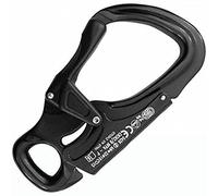 Kong. Tango. Moschettone per Ferrata. Doppia Sicurezza contro Aperture Accidentali. Resistente 33 kN, Certificato CE EN 362/T UIAA. 1 Unità. Peso 130g. Colore Nero.