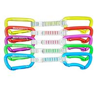 Kong. Trapper Anniversary. 5 Rinvii da Arrampicata per Falesia e Palestra con Connettori in Alluminio Trapper Keylock. Resistenti ed Ergonomici. Made in Italy. EN 12275. 115g. Multicolor.