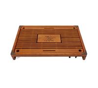 Kongfu - Vassoio da tè in stile cinese, vassoio per drenaggio, motivo: orchidee (giallo)