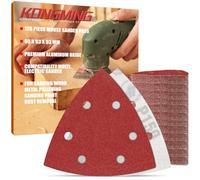 KONGMING 120 Pezzi Carta Vetrata per Levigatrice Grana 150 Carte Abrasive 6 Fori per Levigatrice Orbitale