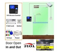 KONGMM Rilevatore presenze, di Controllo accessi Impronte digitali Smart Block Block Kit cancello elettronico Opener Home Set Digitale Elettrico Biometrico Magnetico Elettrico(Kit X10 FLBolt)