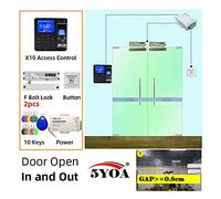 KONGMM Rilevatore presenze, di Controllo accessi Impronte digitali Smart Block Block Kit cancello elettronico Opener Home Set Digitale Elettrico Biometrico Magnetico Elettrico(Kit X10 2xFLBolt)