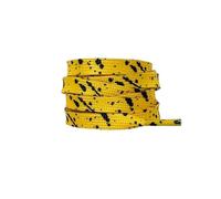 KONGNY 1 Paio Di Lacci Larghi 8Mm Per Scarpe Di Tela, Lacci Per Scarpe Da Donna E Da Uomo, Giallo Nero, 160cm