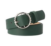 KONGNY Cintura Da Donna Con Fibbia Ad Ardiglione Cintura Da Jeans In Pelle Cintura Da Donna Marrone Verde Nera, Verde