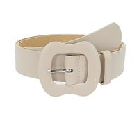 KONGNY Cintura in Pelle Color Caramella per Donna Fibbia ad Ardiglione Quadrata Cinture Regolabili in Vita da Donna Abito per il Tempo Libero Cinturino in Jeans Cinturino Selvaggio, Beige