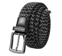 KONGNY Cinture Di Tela Per Uomo Cintura Elastica Maschile Con Fibbia Ad Ardiglione In Metallo Cintura Tattica Militare, Grigio nero, 45to47 pollici