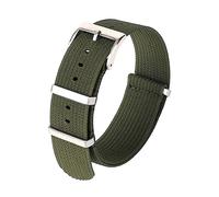 KONGNY Cinturino in Nylon 20mm 22mm Cinturino di Ricambio per Orologio Traspirante con Cinturino Universale, Verde-c