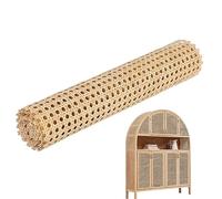 Kongou Rotolo di Fettuccia di Rattan per Canne, Canna in Rattan Pre-Tessuta, Materiale per Canne Regolabile per La Riparazione di Mobili Riciclati, Progetti di Bricolage, Decorazioni per La Casa