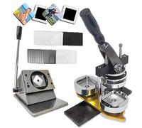 KONGQXIAA Kit Macchina per Magneti Frigo 5x5 cm - Pressa Magnetica per Badge Fai da Te con Taglierina e 100/400/700/1000 Fogli Magnetici per Foto Machine+100pcsMaterials