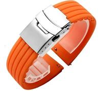kongsou Cinturino in silicone naturale per orologio Hamilton Khaki Navy Jazzmaster Field Classic(Oranges,20mm)