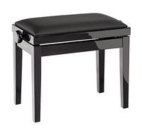 Konig and Meyer 13911.200.21 Leather Seat Piano Bench with - Gloss Black