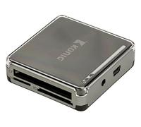 Konig CSU2CHC100BL - Hub USB 2.0 a 3 porte e lettore di schede di memoria