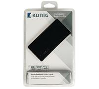 Konig CSU2H7P200BL 7-Port Powered USB 2.0 HUB