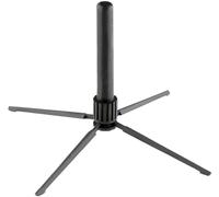 K&M 15232 Stand per flauto - flauto di traverso e Boehm in plastica nera - quattro piedi, pieghevole, leggero solo di 74 grammi