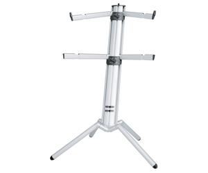 KONIG & MEYER 18860 SPIDER PRO SI STAND SILVER SUPPORTO TASTIERA COLONNA RICHIUDIBILE ARGENTATO 2 COPPIE BRACCI REGOLABILI ESTENSIBILI
