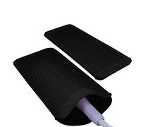 Konipl 2PCS Silicone Heat Resistant Mat Pouch for Hair Straightener, Curling Iron, Flat Iron and Hot Hair Tools Black