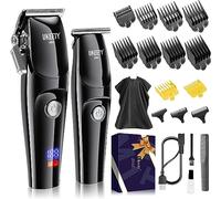 Konipl Ukeety Hair Clippers for Men Professional Beard Trimmer Cordless Hair Clippers with LED Display Rechargeable T-Blade Hair Trimmer Hair Cutting Kit for Household Barber Kit